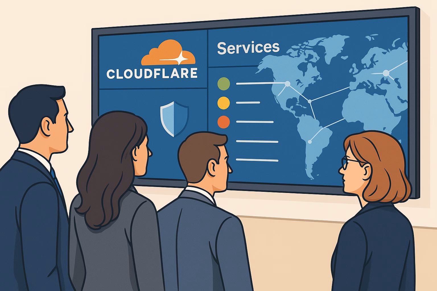 Cloudflare outage dashboard