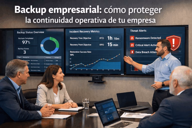 Backup empresarial para proteger la continuidad operativa de una empresa