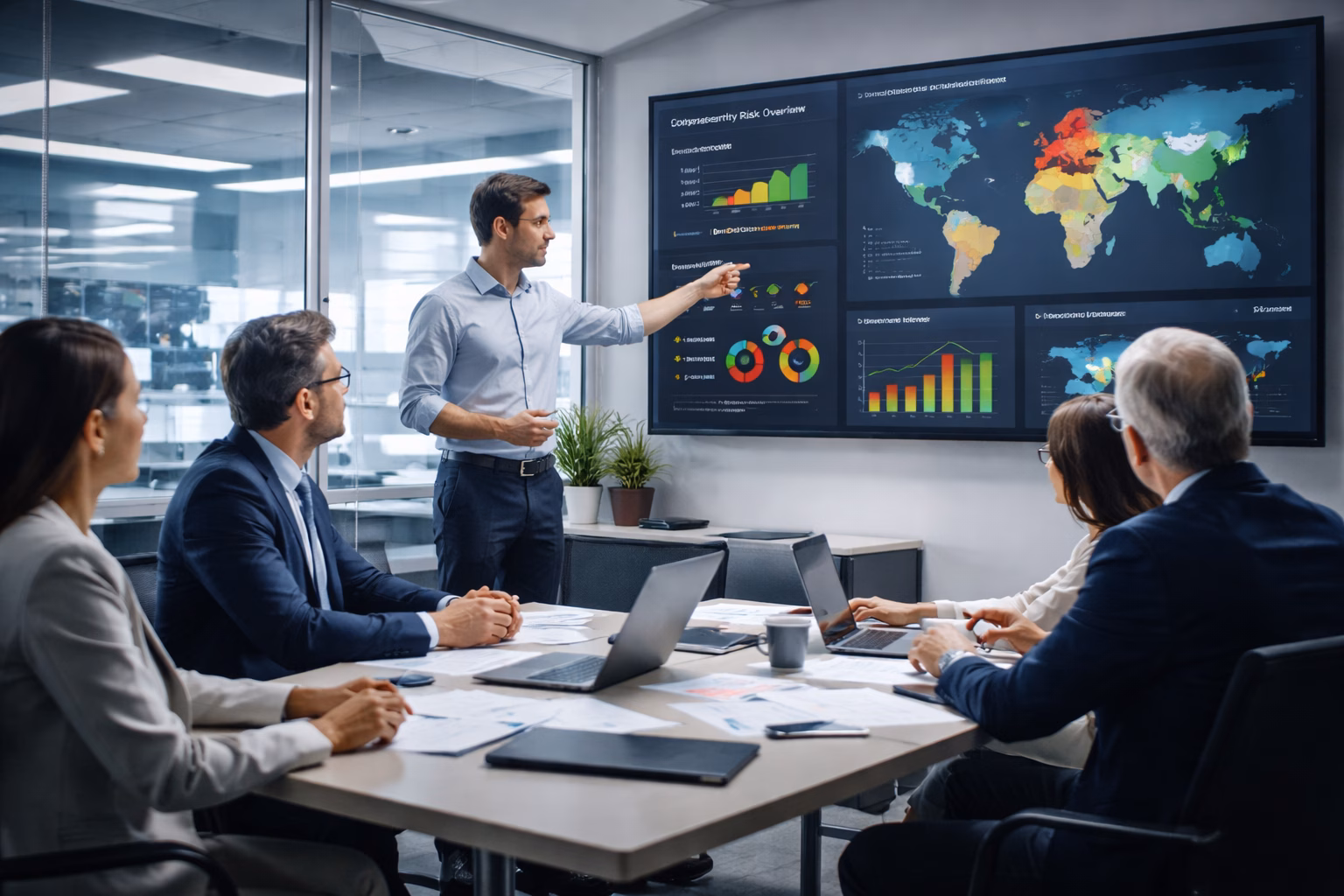 Evaluación de ciberseguridad para empresas en comité ejecutivo